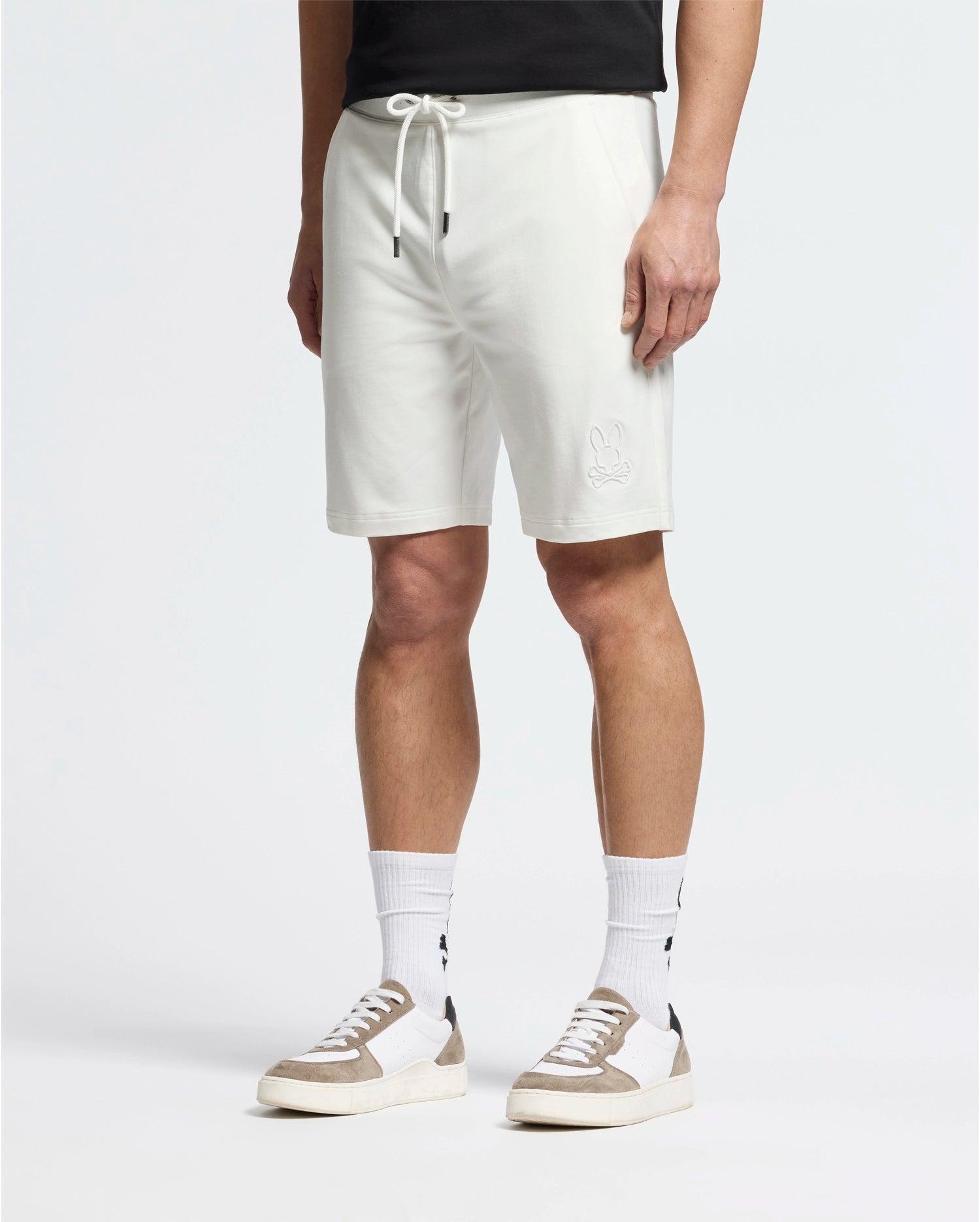 MENS LEVANZO EMBROIDERED MICRO FRENCH TERRY SWEATSHORT - B6R578F200 Product Image