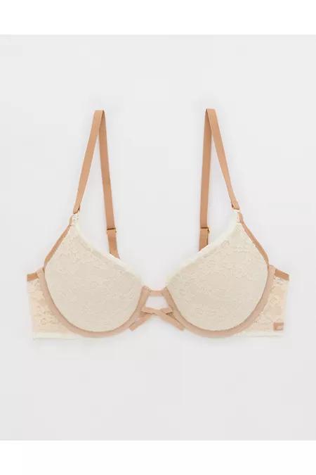 Show Off Vintage Lace Plunge Push Up Bra Women's Product Image