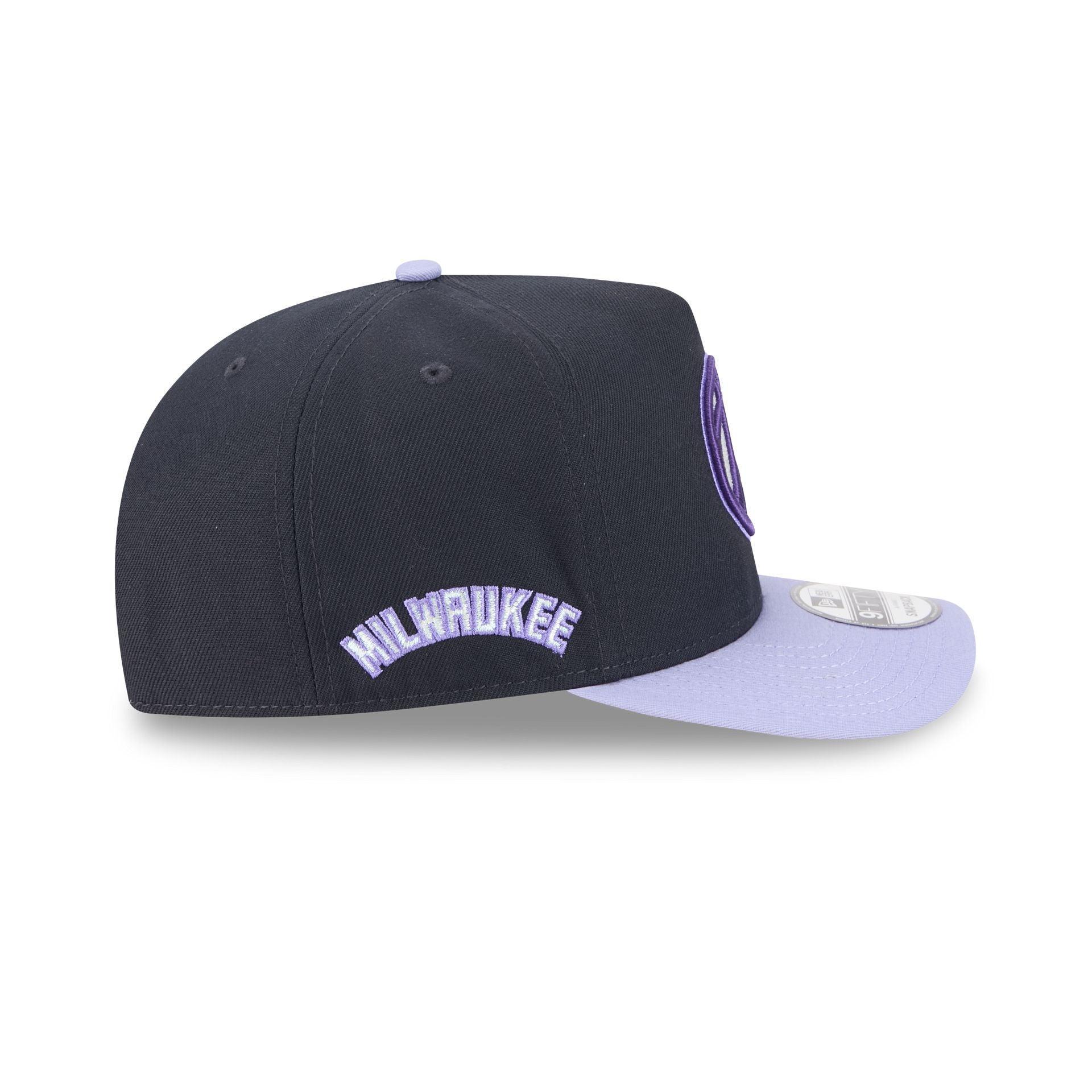 Denver Nuggets Navy Lavender 9FIFTY A-Frame Snapback Hat Male Product Image