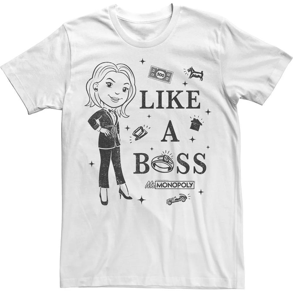 Men's Monopoly Ms. Monopoly Like A Boss Tee, Size: XL, Light Blue Grey Product Image