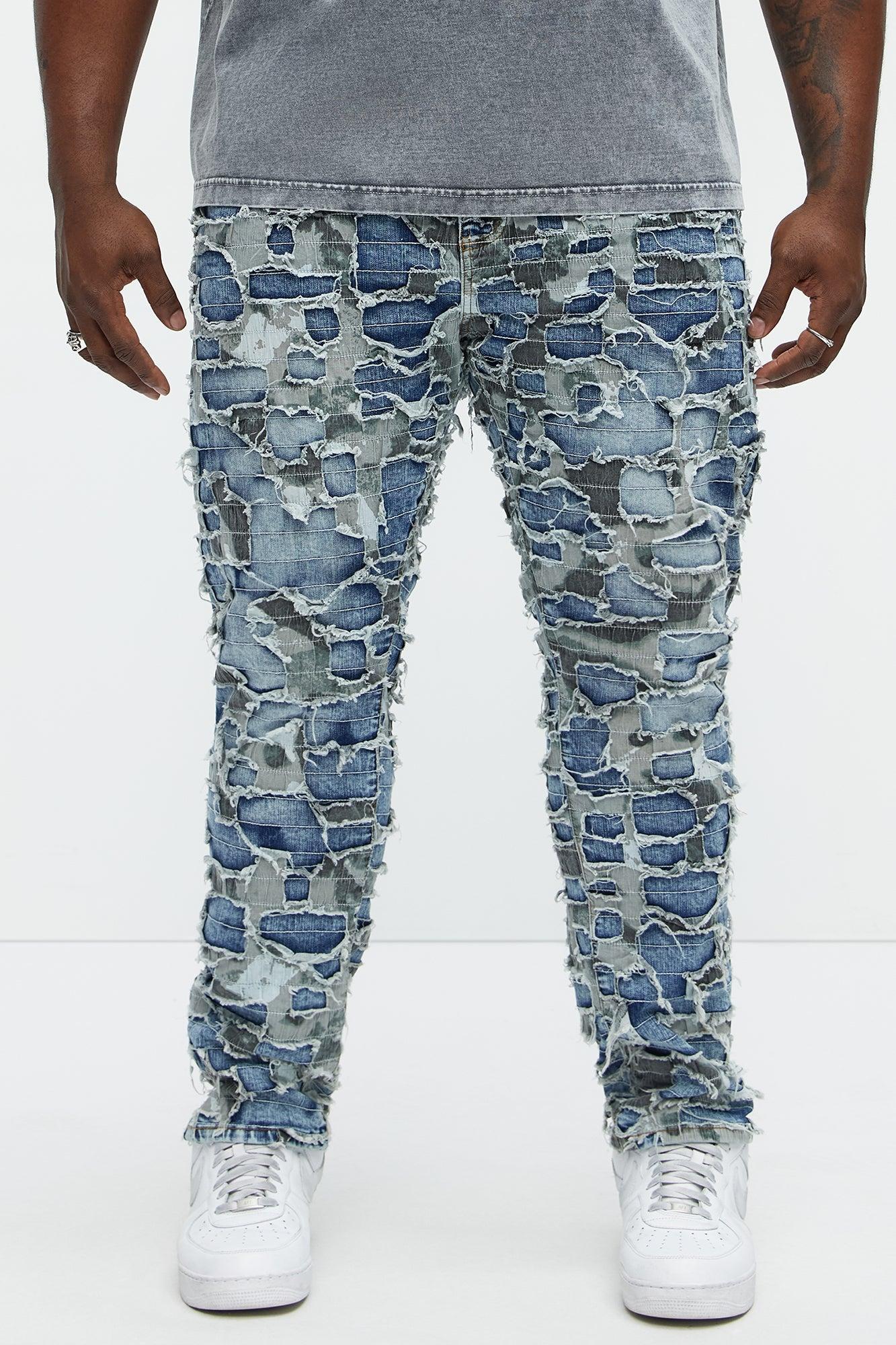 Eddie Vintage Shredded Slim Jeans - Medium Wash Product Image