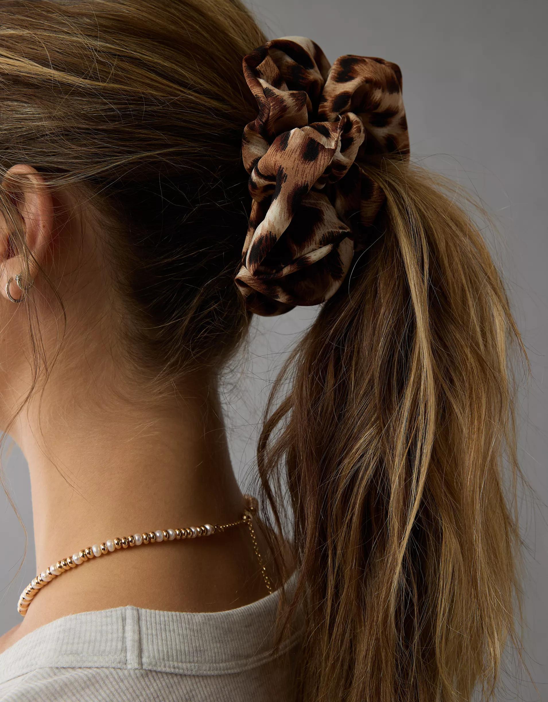 AE Oversized Leopard Scrunchie Product Image