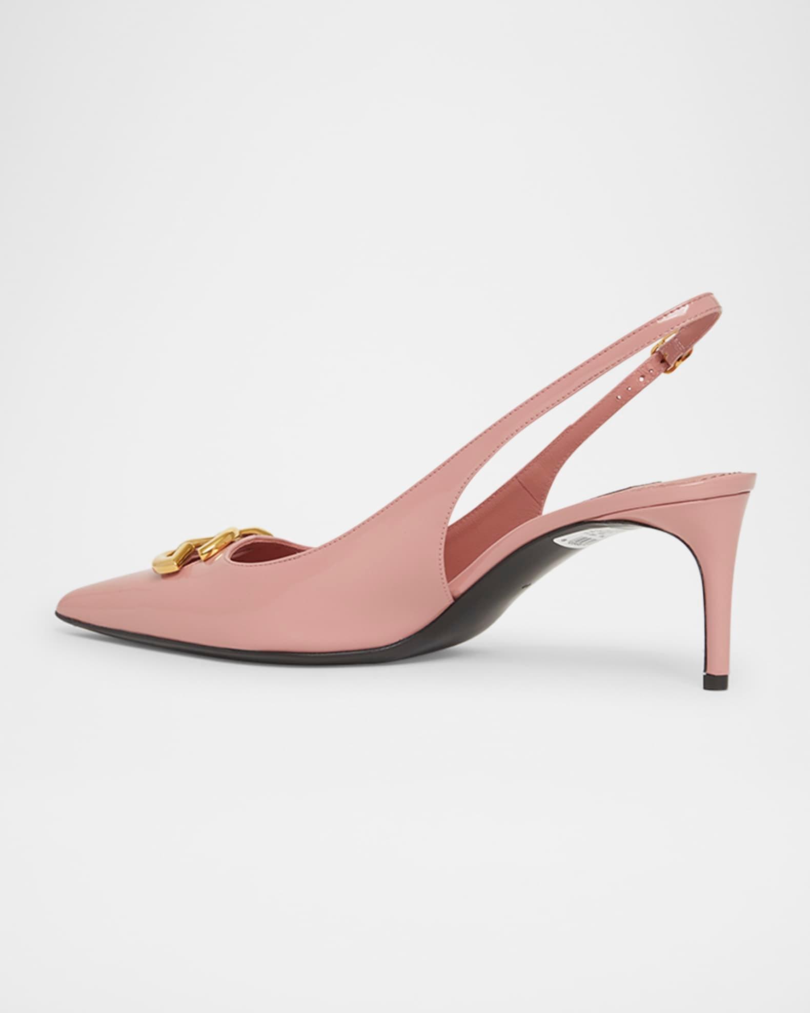 Patent DG Medallion Slingback Pumps Product Image