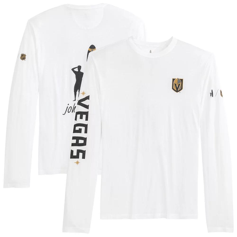 Men's johnnie-O White Vegas Golden Knights Adam Long Sleeve T-Shirt, Size: XL, Lvk White Product Image