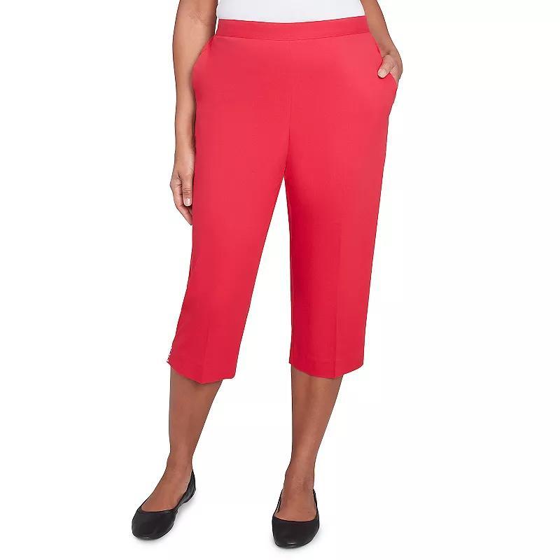Womens Alfred Dunner Star Studded Capri Pants Blue Product Image