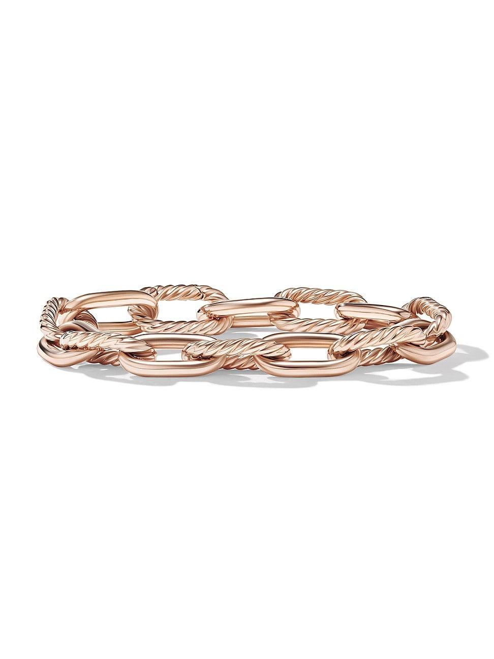 Womens DY Madison Chain Bracelet in 18K Rose Gold Product Image