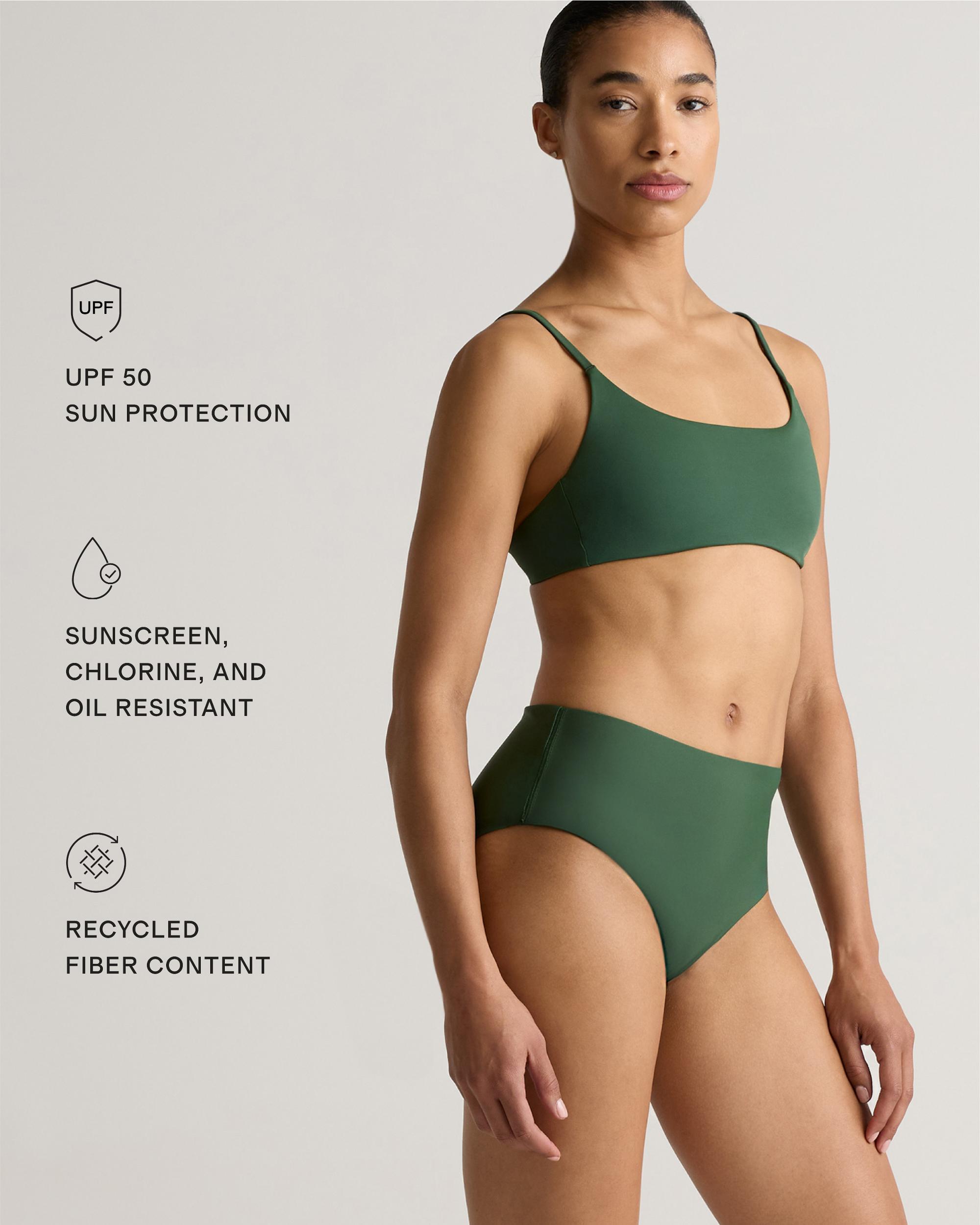Quince | Women's Italian Scoop Neck Bikini Top 78% Recycled Polyamide, 22% Spandex Product Image