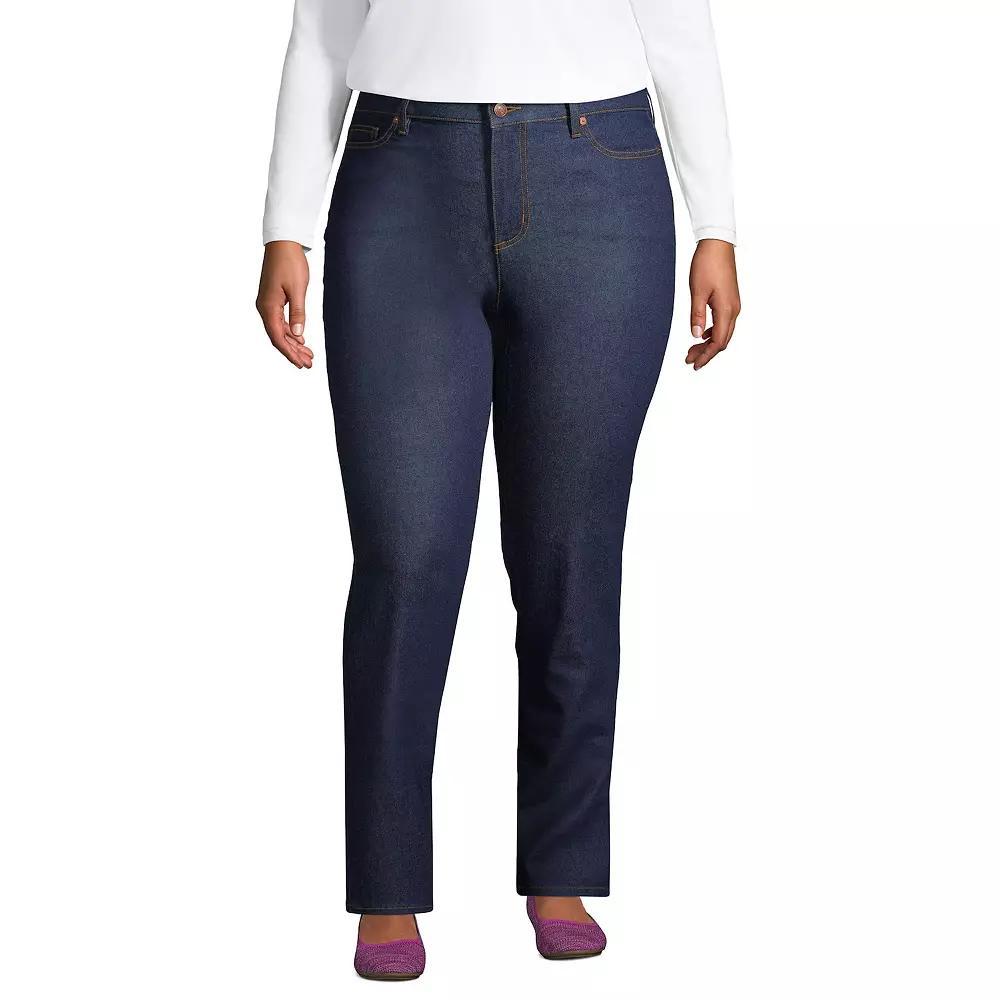 Plus Size Lands End Recover Straight-Leg Jeans, Womens Product Image