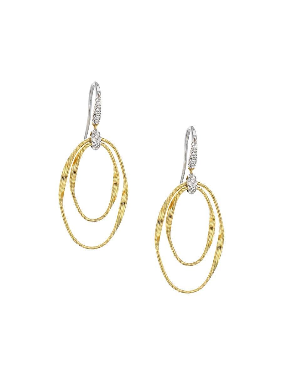 Womens Marrakech Onde 18K Yellow Gold & Diamond Coil Drop Earrings Product Image
