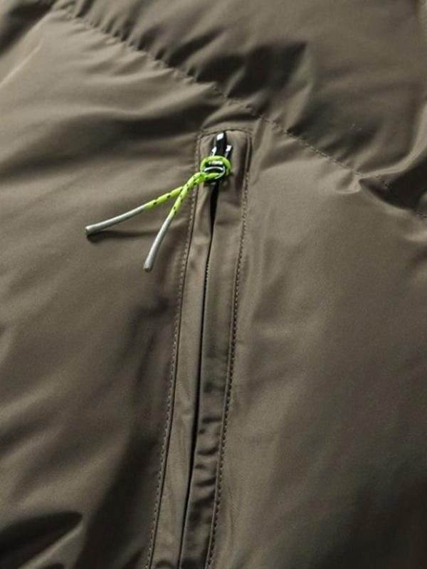 Solid Slant Pocket High Neck Jacket Product Image