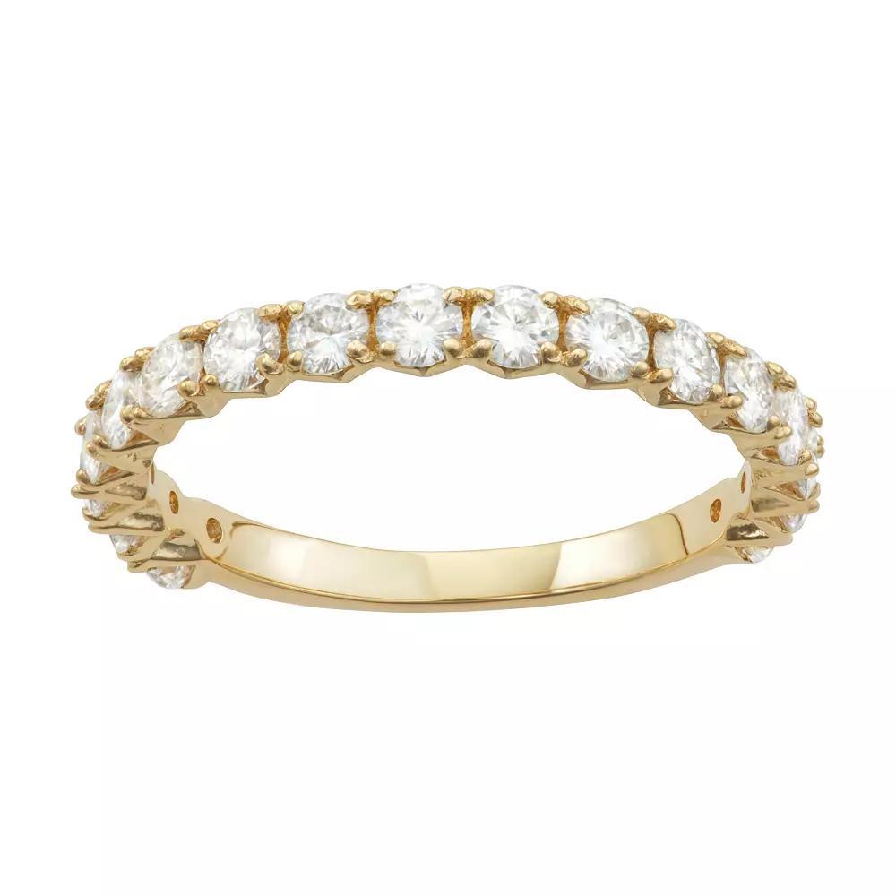 Charles & Colvard 14k Gold 1 Carat T.W. Lab-Created Moissanite Wedding Band, Women's, Size: 5, Yellow Product Image