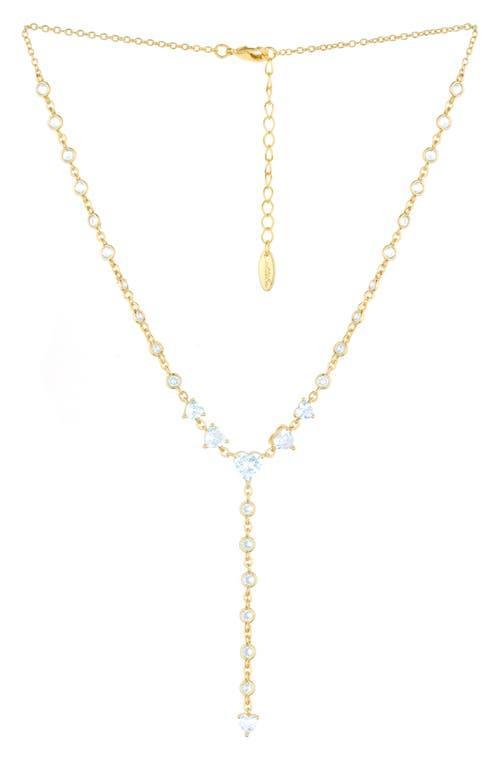 Womens Queen Of Hearts 18K Gold-Plated Crystal Lariat Necklace Product Image