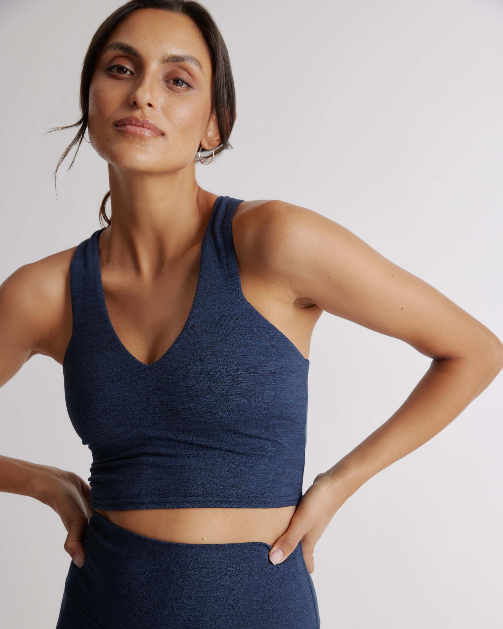 Quince | Women's Ultra-Soft V-Neck Cropped Tank Top Recycled Polyester Product Image