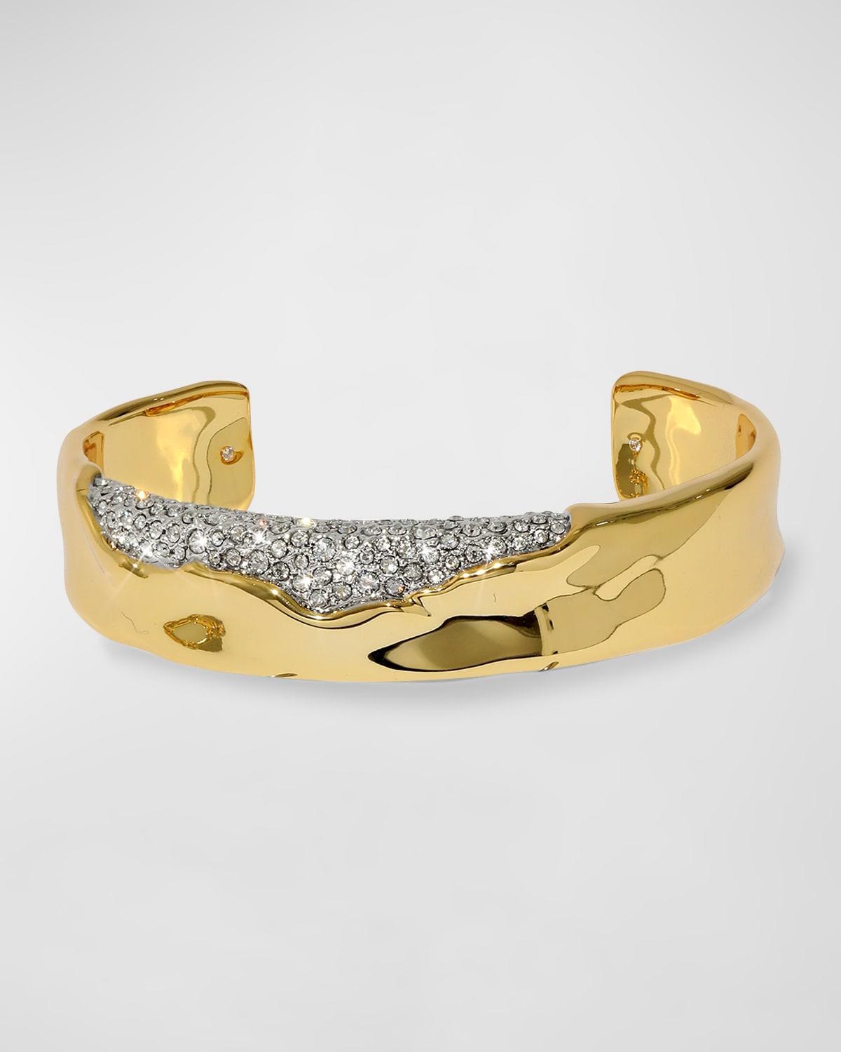 Womens Solanales Crystal & 14KPlated Cuff Bracelet Product Image
