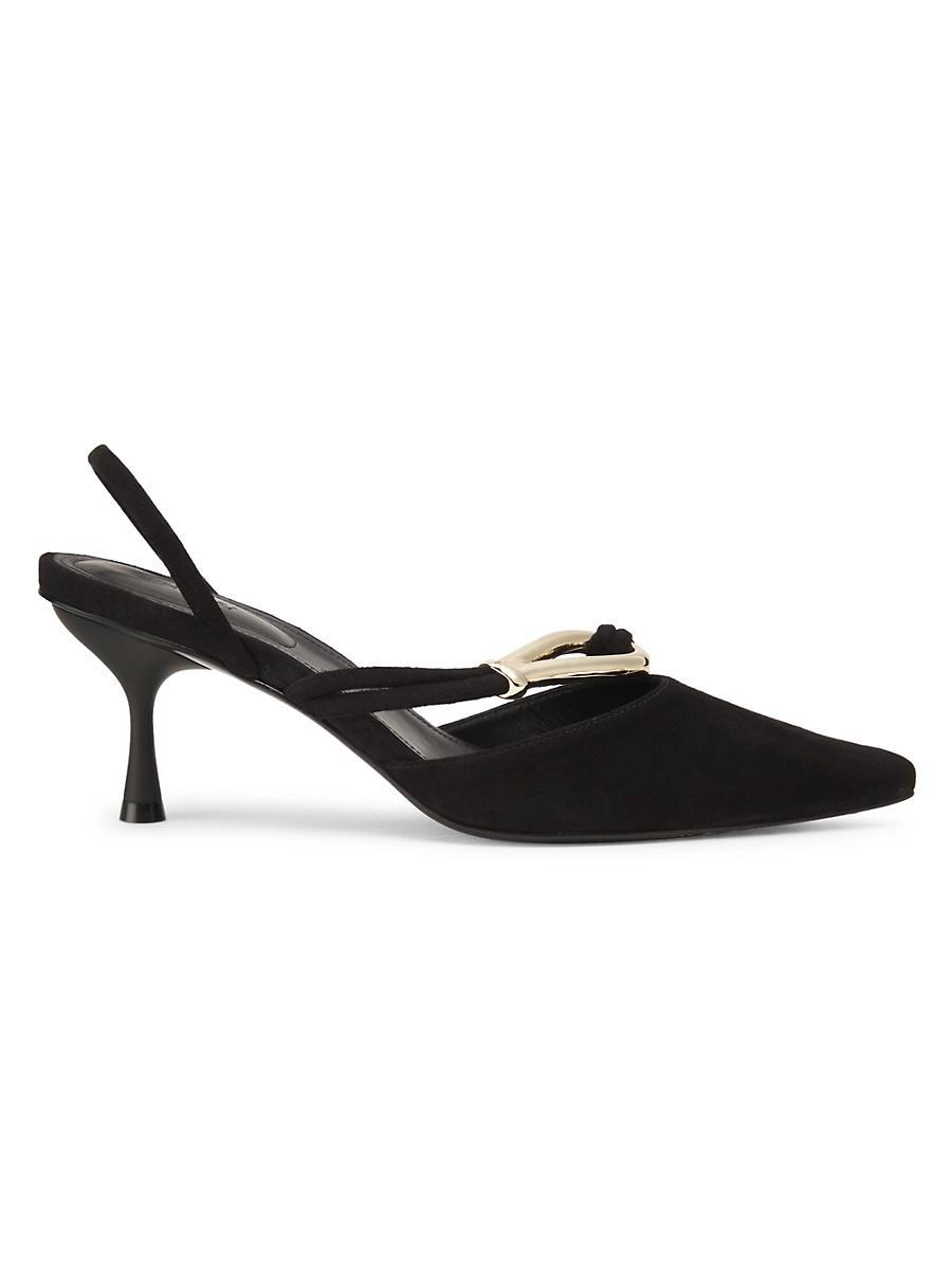 Simkhai Womens Love Knot Pointed Toe Slingback Pumps Product Image