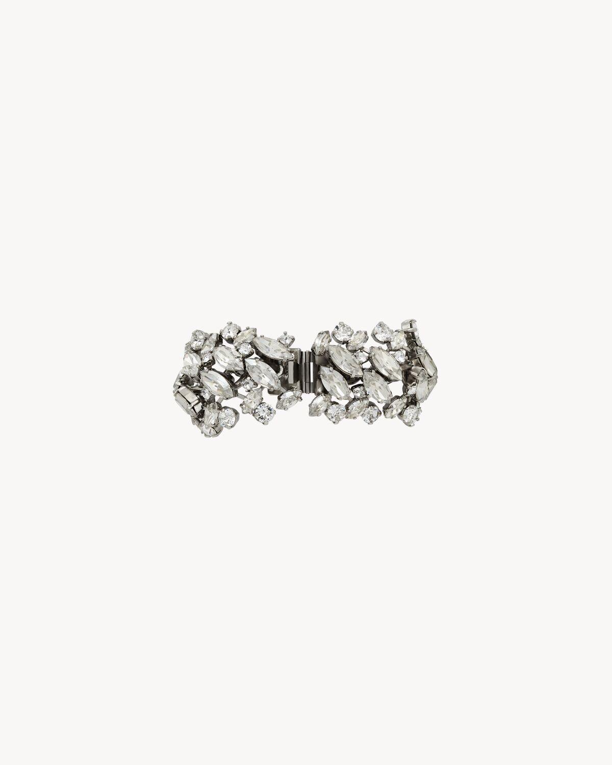rhinestone bouquet bracelet in metal Product Image