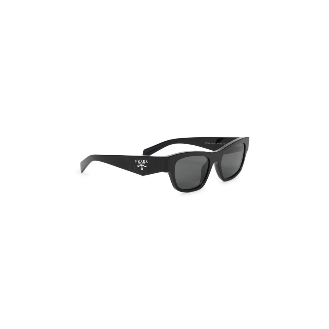 PRADA Eyewear Black Acetate Sunglasses In Grey Product Image