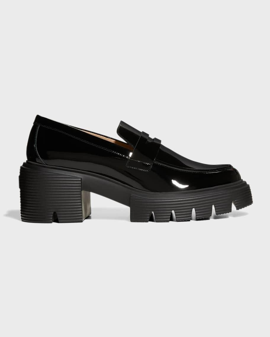 Soho Patent Lug-Sole Penny Loafers Product Image