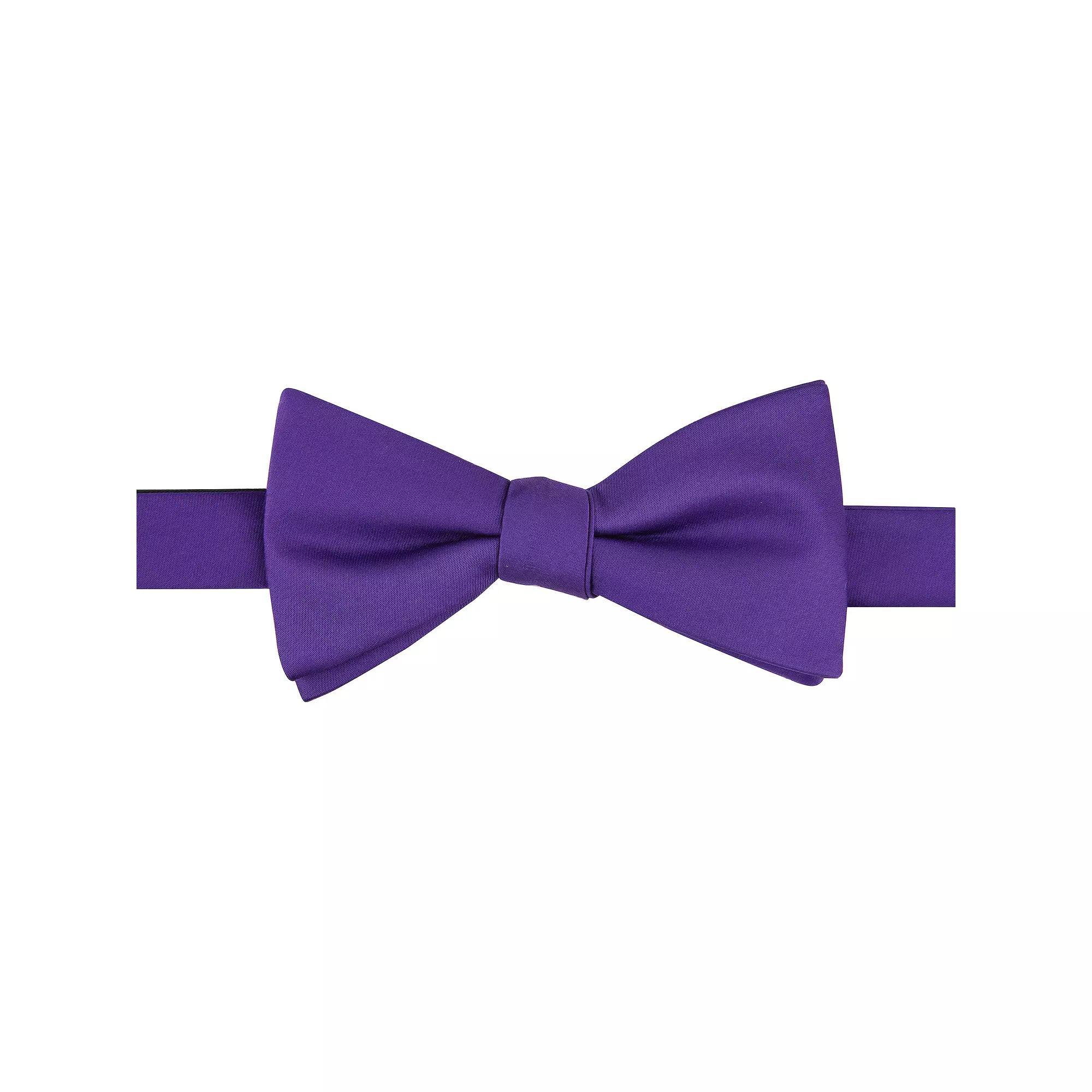 Men's Bespoke Pre-Tied Bow Tie, Purple Sateen Product Image