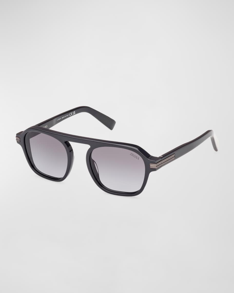 Mens AURORA II Acetate Rectangle Sunglasses Product Image