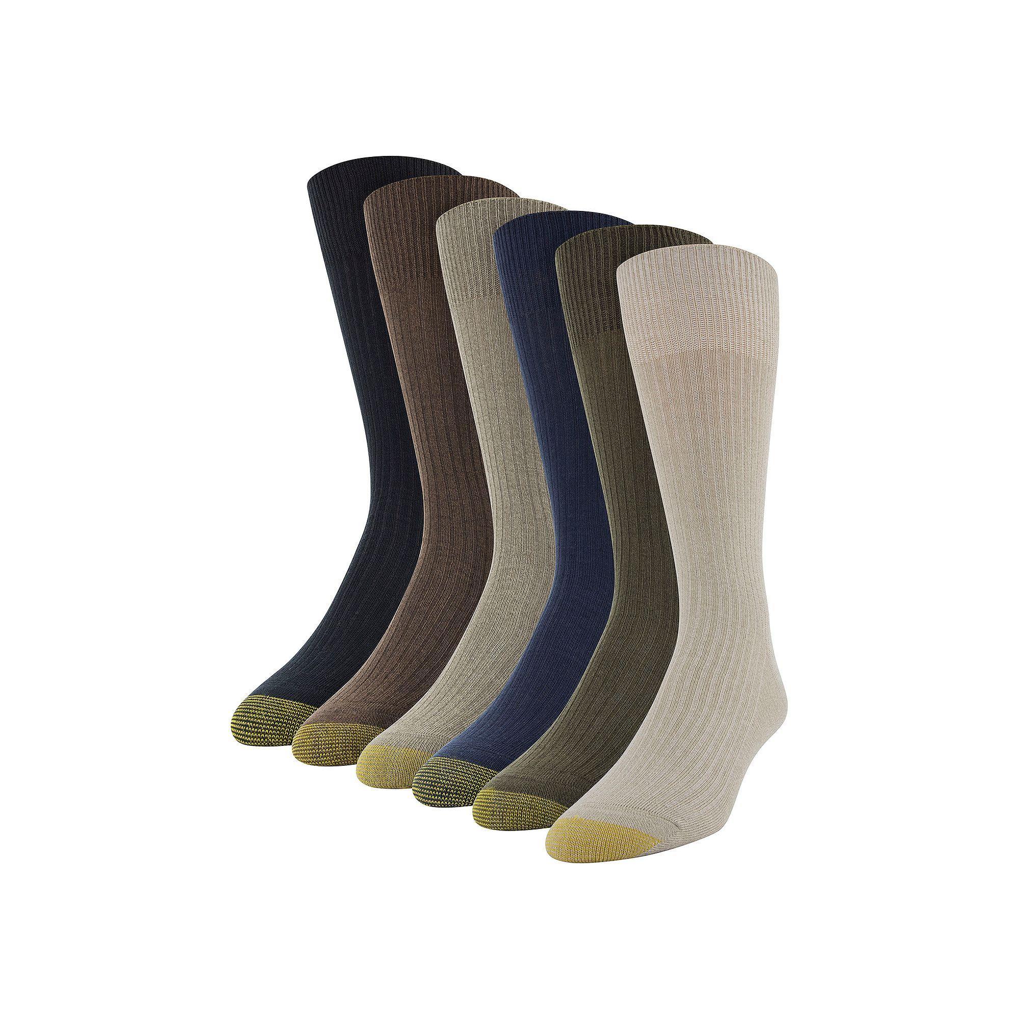 Men's GOLDTOE® 6-pack Stanton Crew Socks, Size: 6-12, Blue Product Image