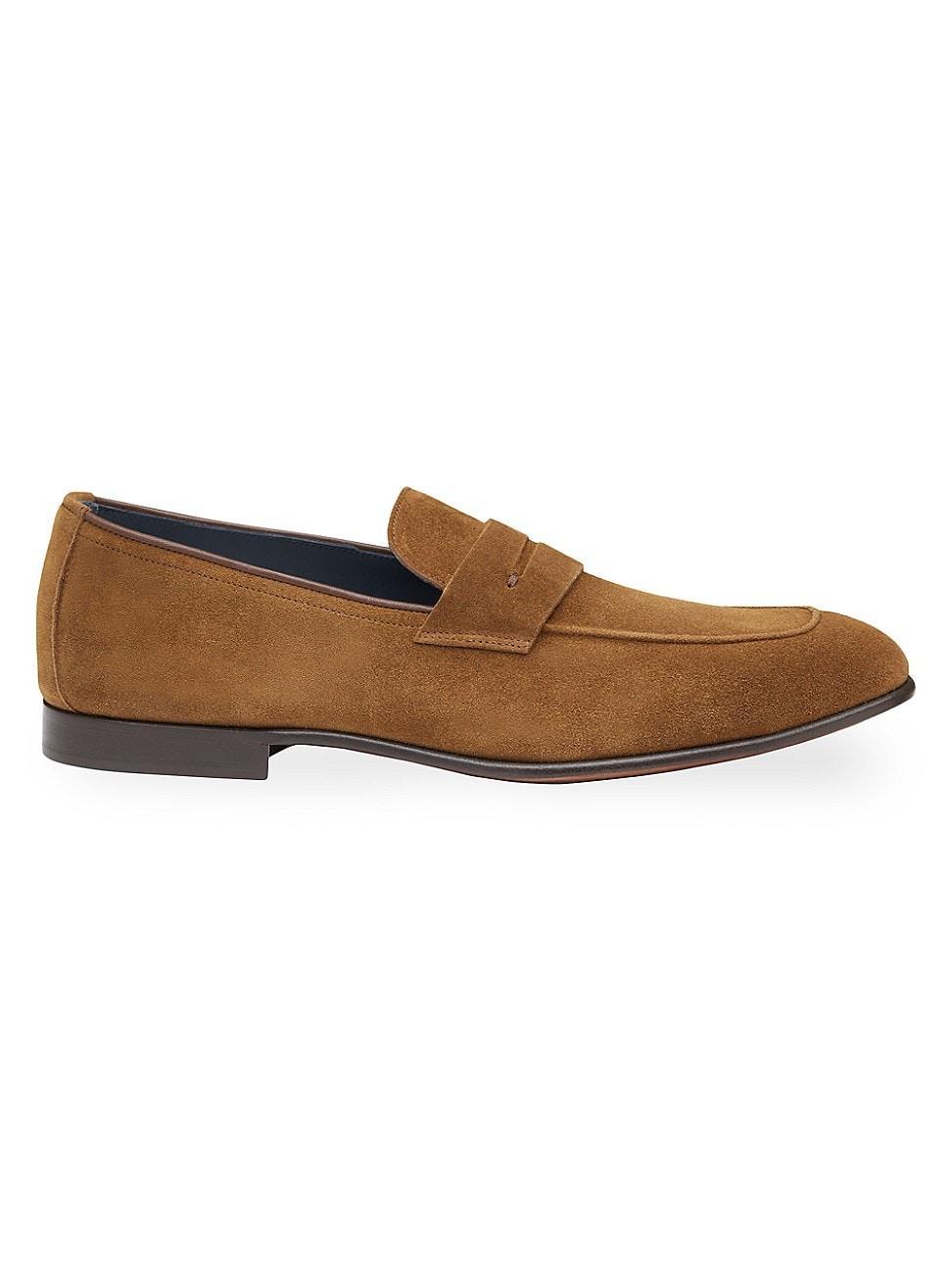 Johnston  Murphy Collection Mens Taylor Suede Penny Loafers Product Image