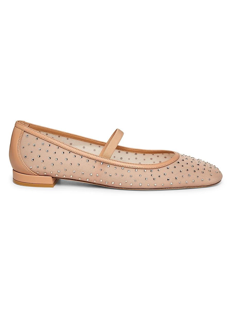 Stuart Weitzman Womens Arabella Embellished Flats Product Image