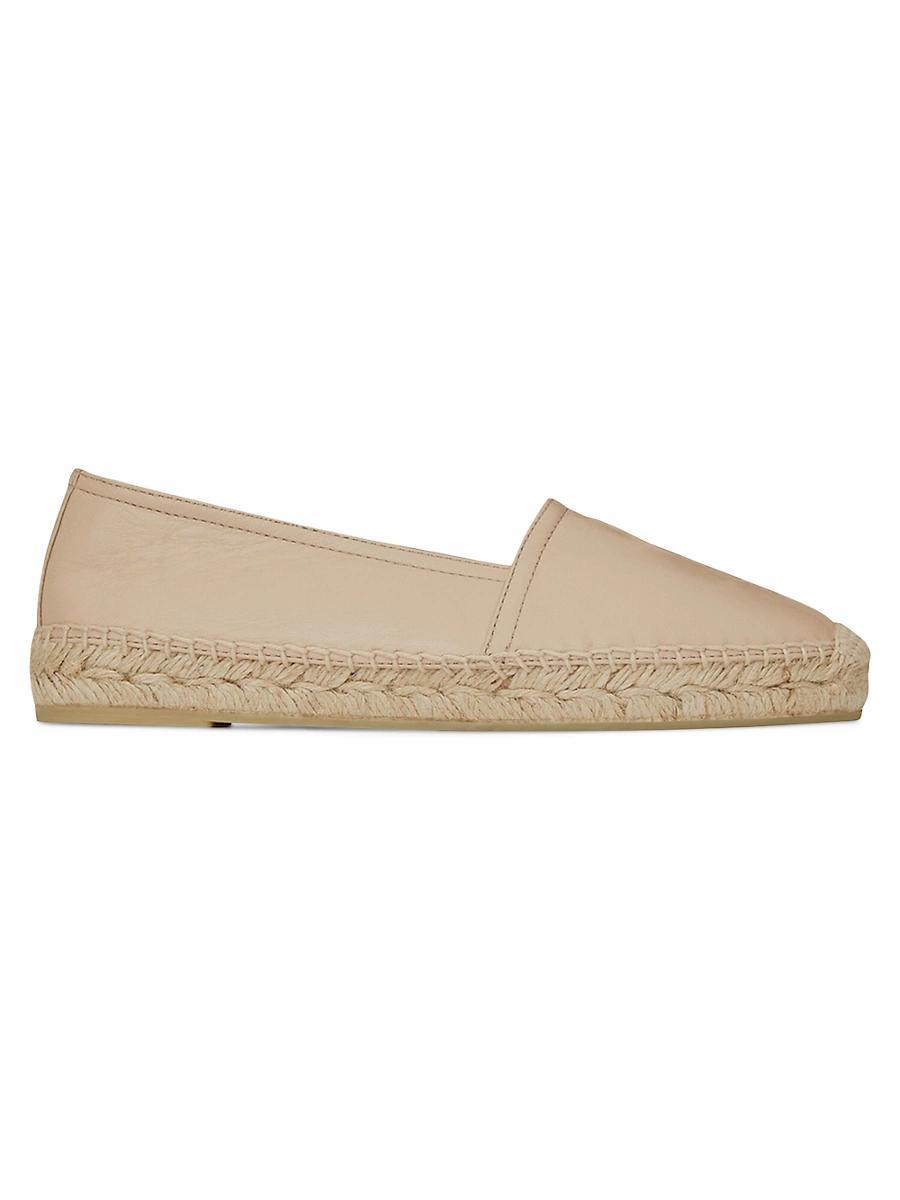 Saint Laurent Womens Monogram Flat Espadrilles in Lambskin Product Image