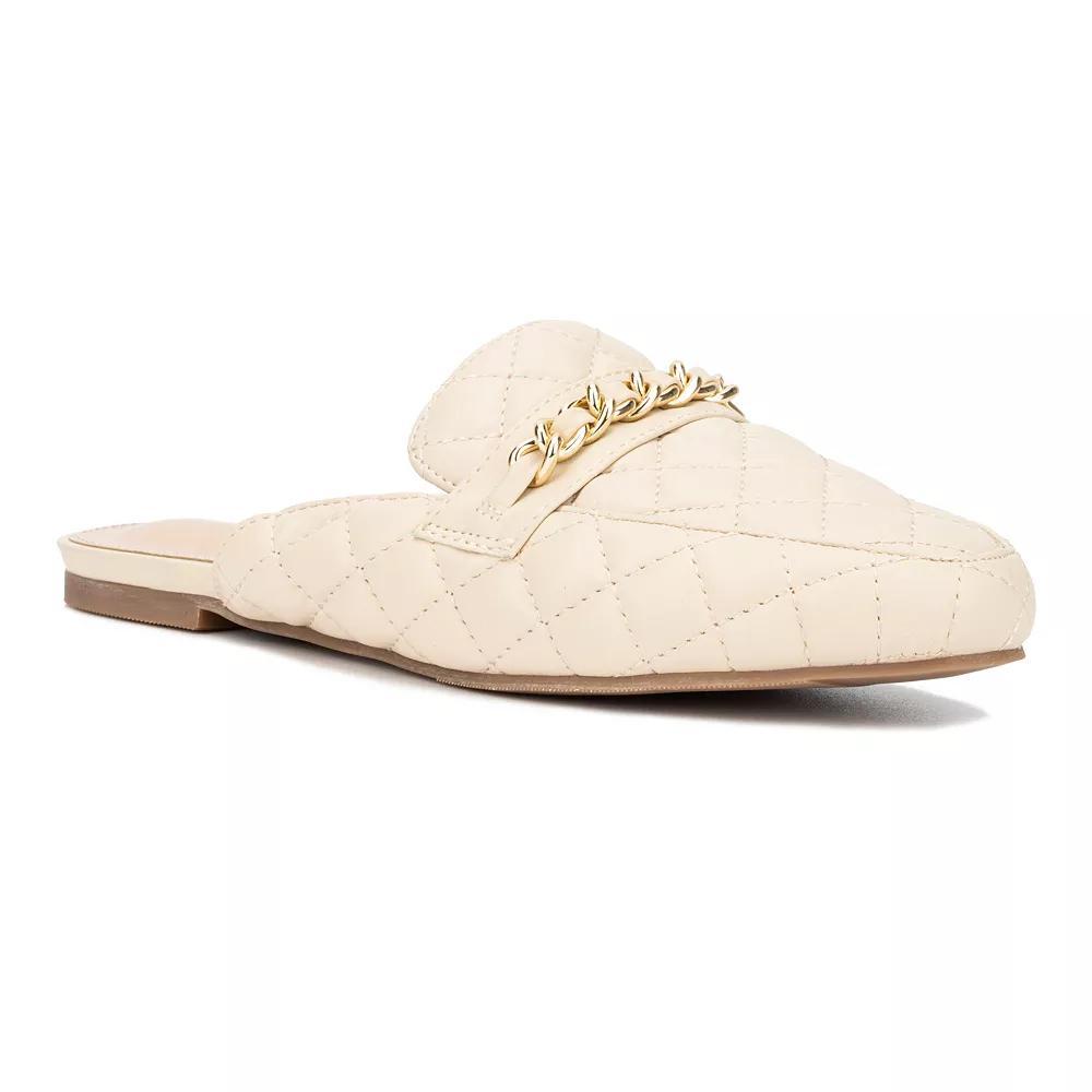 New York & Company Denise Womens Mules Ivory Product Image