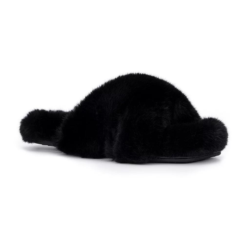 Torgeis Luna Womens Faux-Fur Slide Slippers Product Image