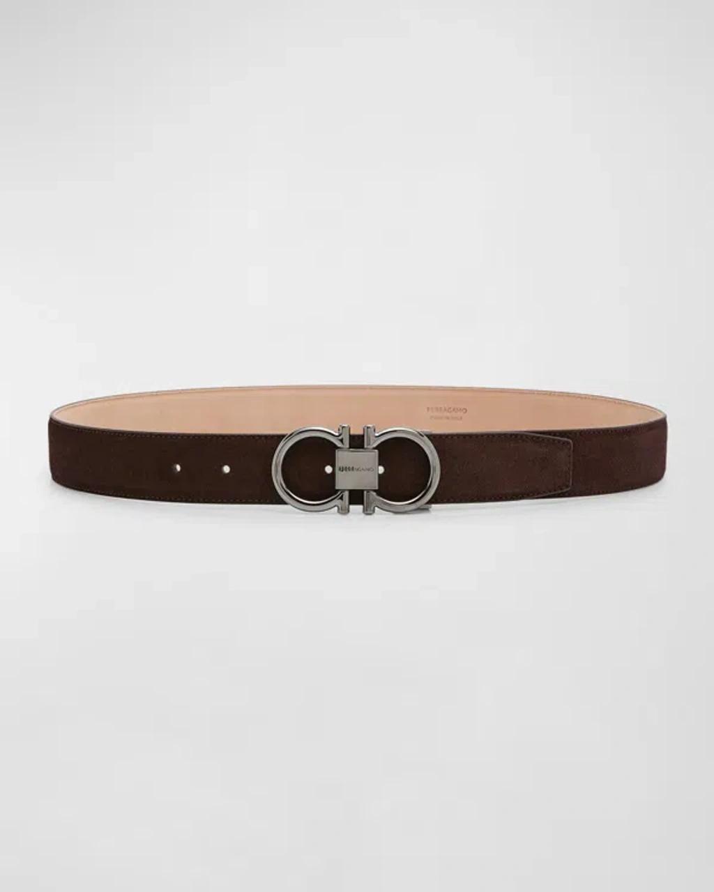 Mens Suede Gancini Belt Product Image