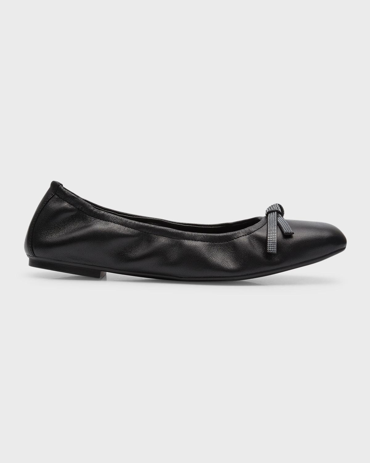 SW Lambskin Bow Ballerina Flats Product Image