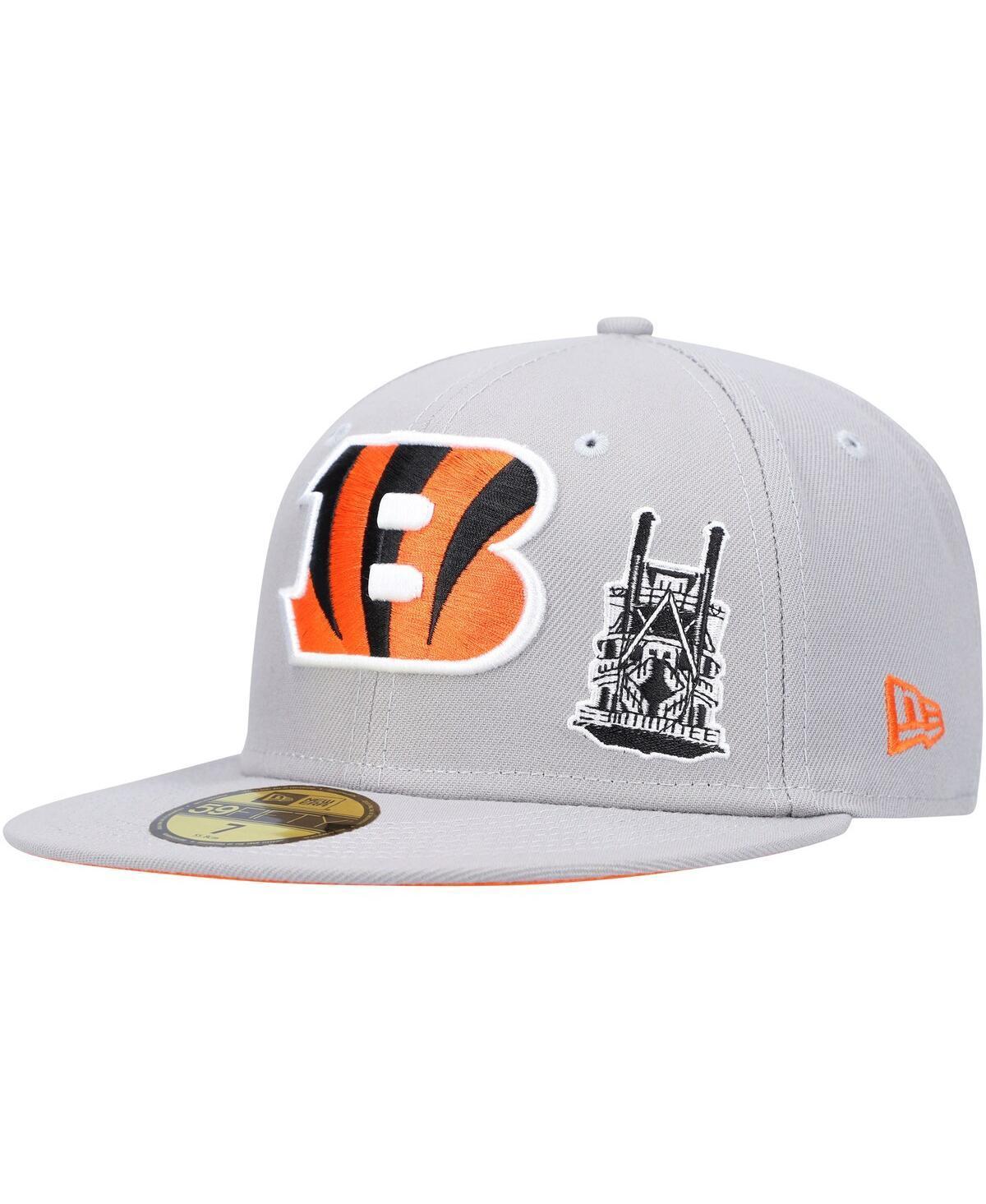 Men's New Era Gray Cincinnati Bengals City Describe 59FIFTY Fitted Hat, Size: 7 1/4, Grey Product Image