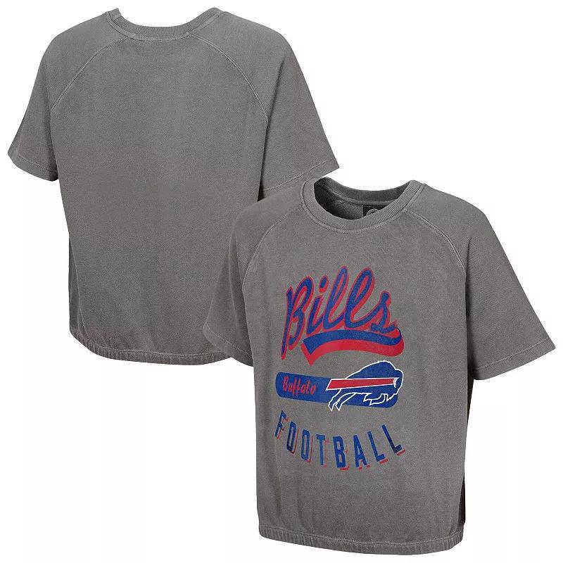 Women's  Gray San Francisco 49ers Mineral Wash Short Sleeve Top, Size: JR Medium, Grey Product Image