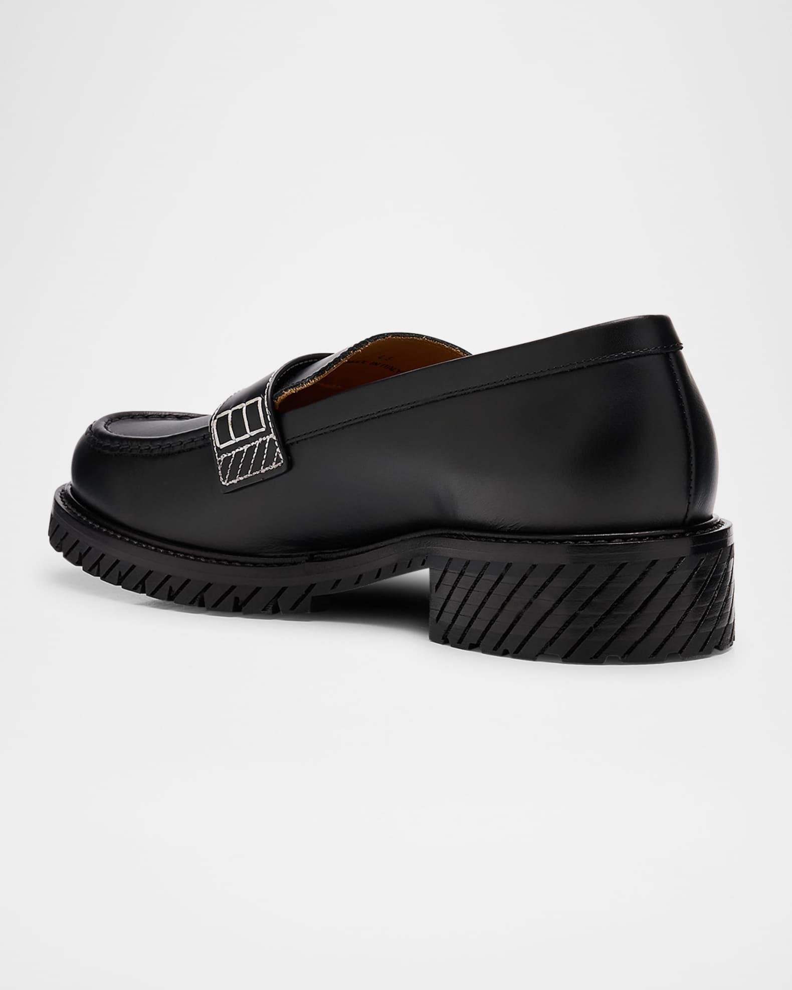 Men's Combat Leather Penny Loafers Product Image