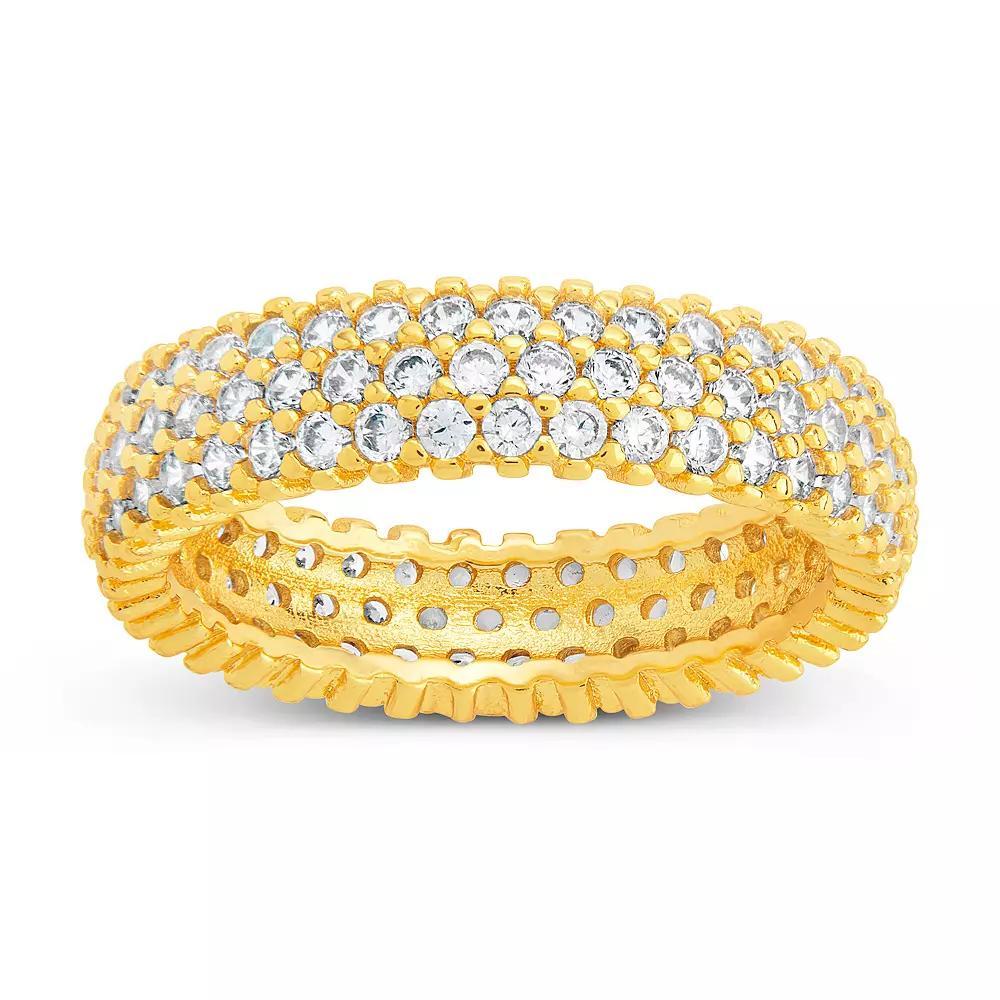 MC Collective Cubic Zirconia Eternity Ring, Women's, Size: 8, Gold Tone Product Image