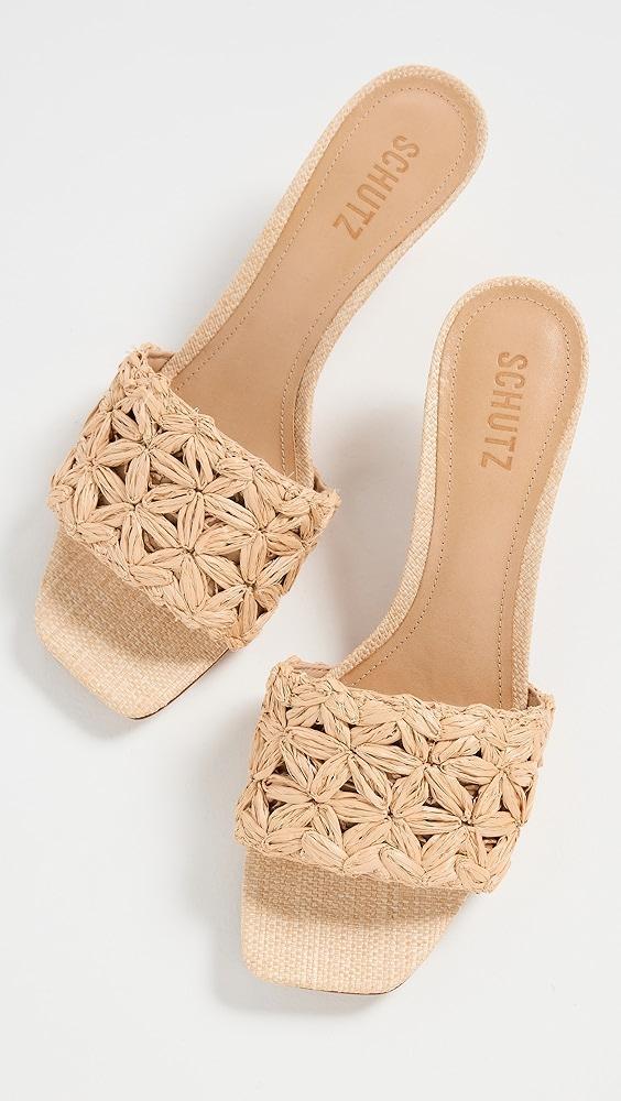 Schutz Dethalia Straw Slide Heels | Shopbop Product Image