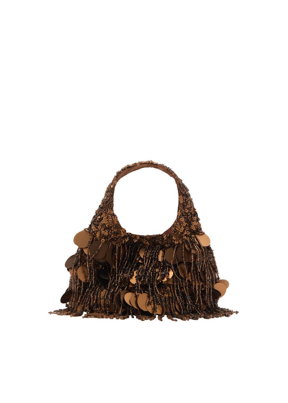 Beaded handbag - Women | MANGO USA Product Image