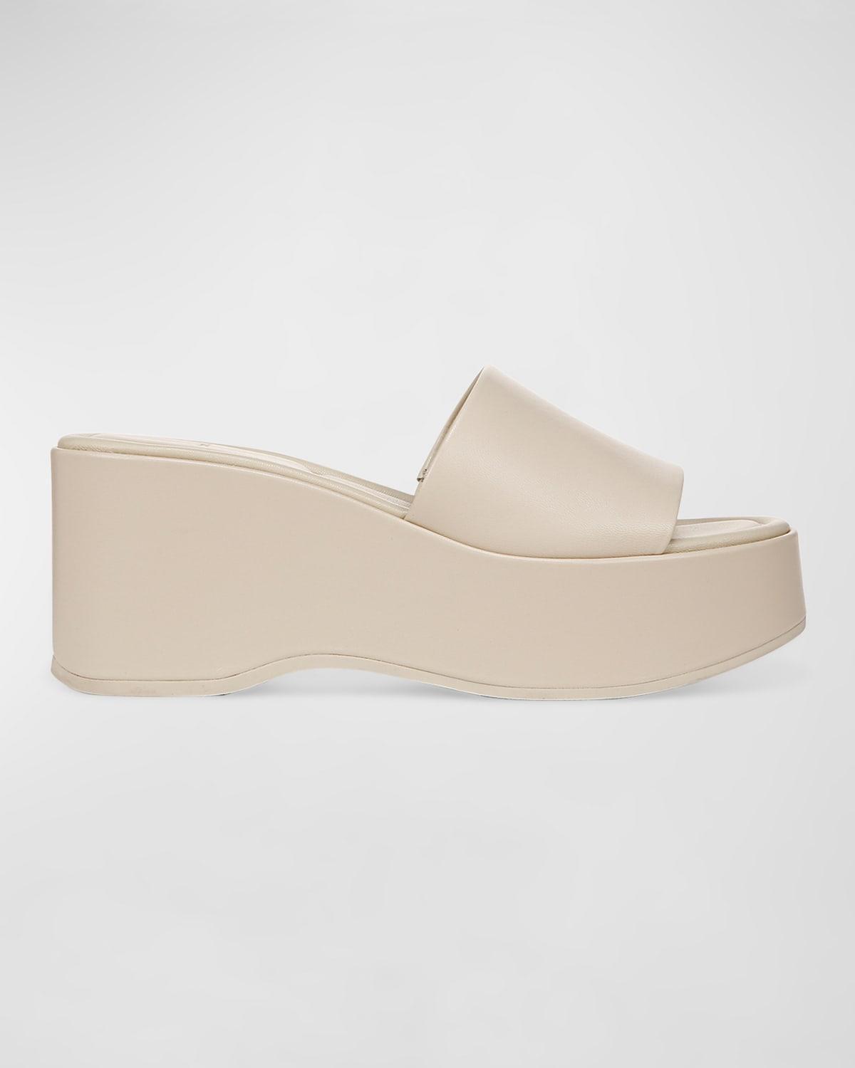 Vince Womens Polina Leather Platform Slide Sandals Product Image