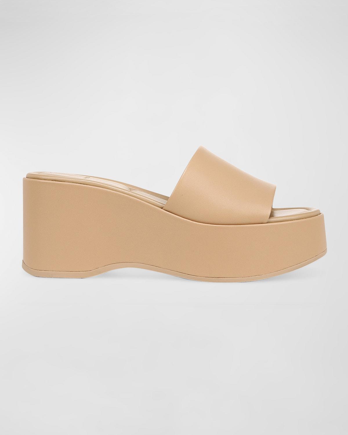 Vince Womens Polina Leather Platform Slide Sandals Product Image