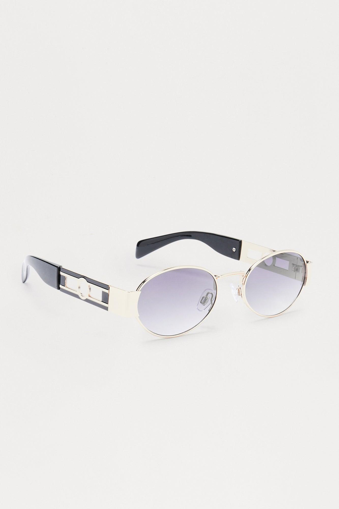 Wattle Round Sunglasses - Black/Gold Male Product Image