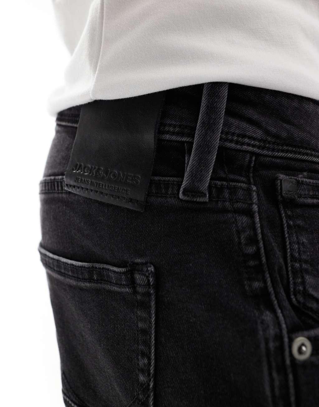 Jack & Jones denim shorts in washed black Product Image