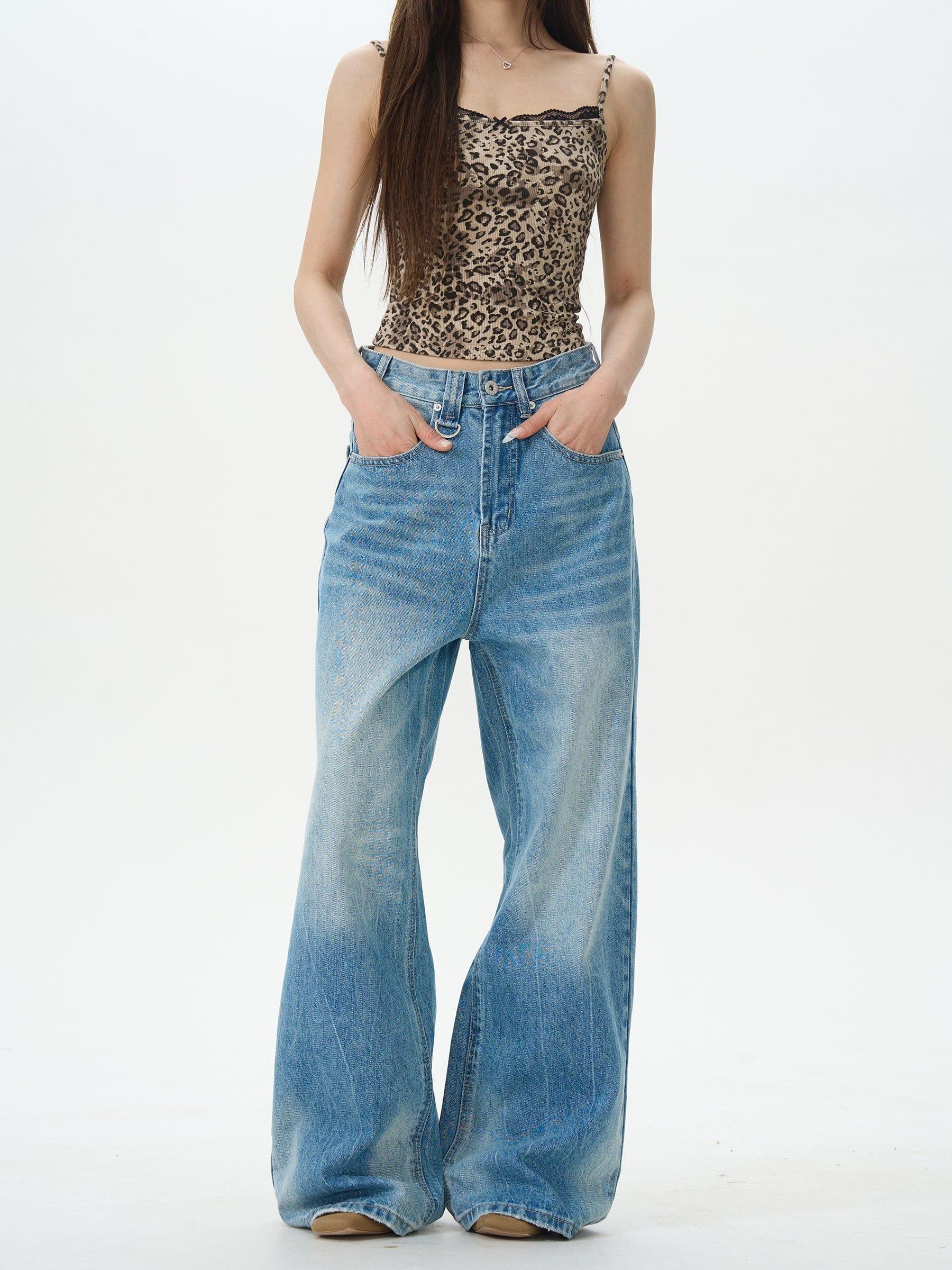 RT No. 12419 BLUE DENIM STRAIGHT JEANS Product Image