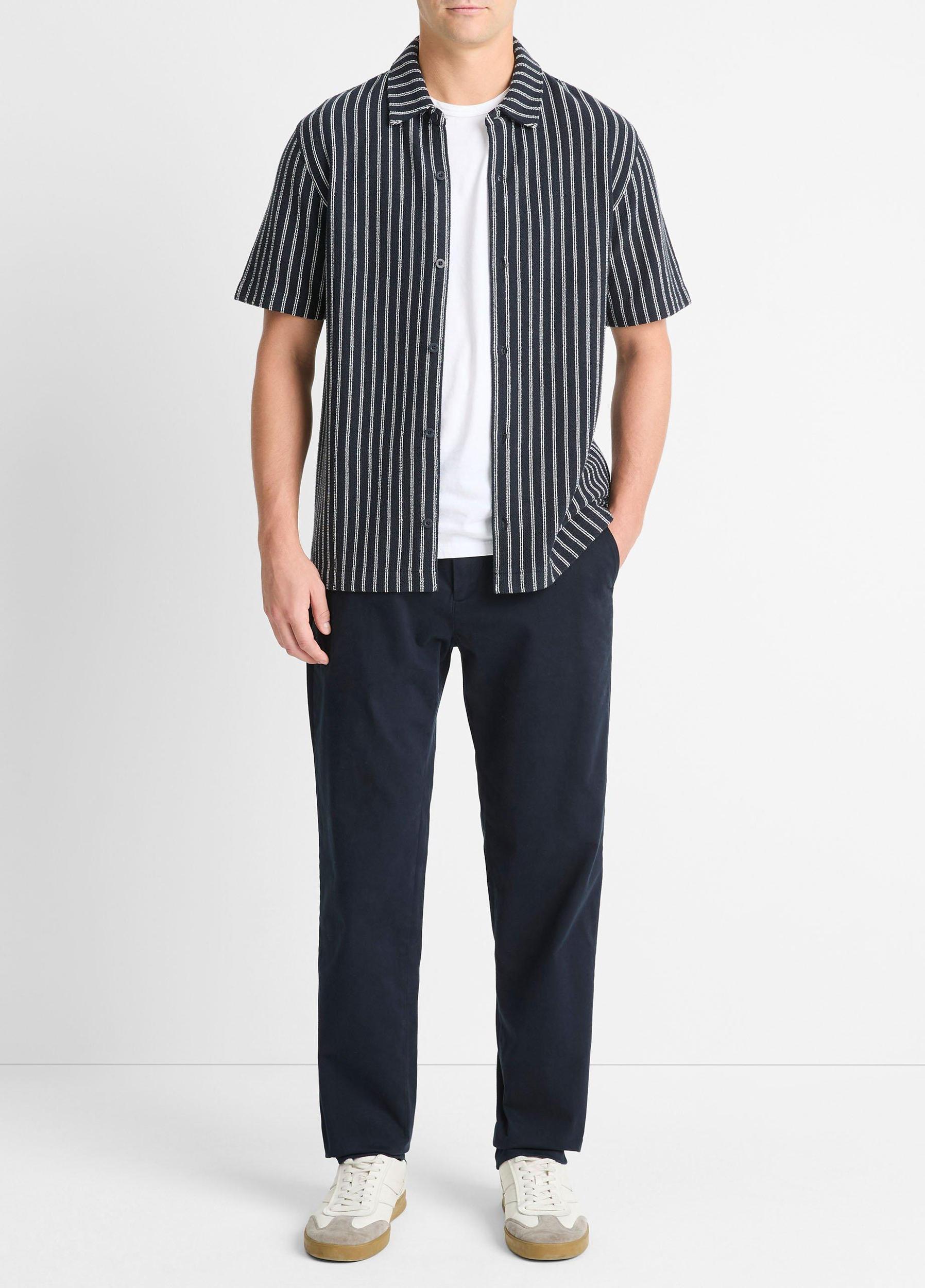 Striped Cotton-Blend Bouclé Shirt Product Image