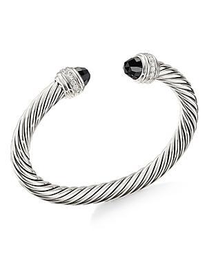 David Yurman Cable Bracelet with Black Onyx & Diamonds Product Image