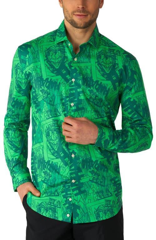 Men's OppoSuits Character Button-Down Shirt, Size: XS, The Joker Product Image