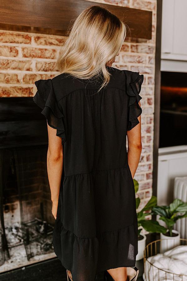 Hidden Bungalow Embroidered Dress In Black Product Image