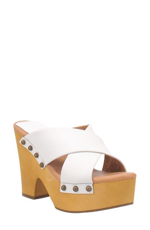 Dingo Driftwood Womens Leather Platform Sandals Product Image