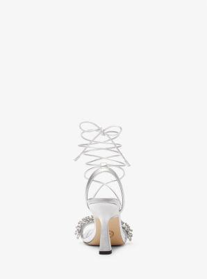 Lucia Embellished Metallic Leather Sandal Product Image