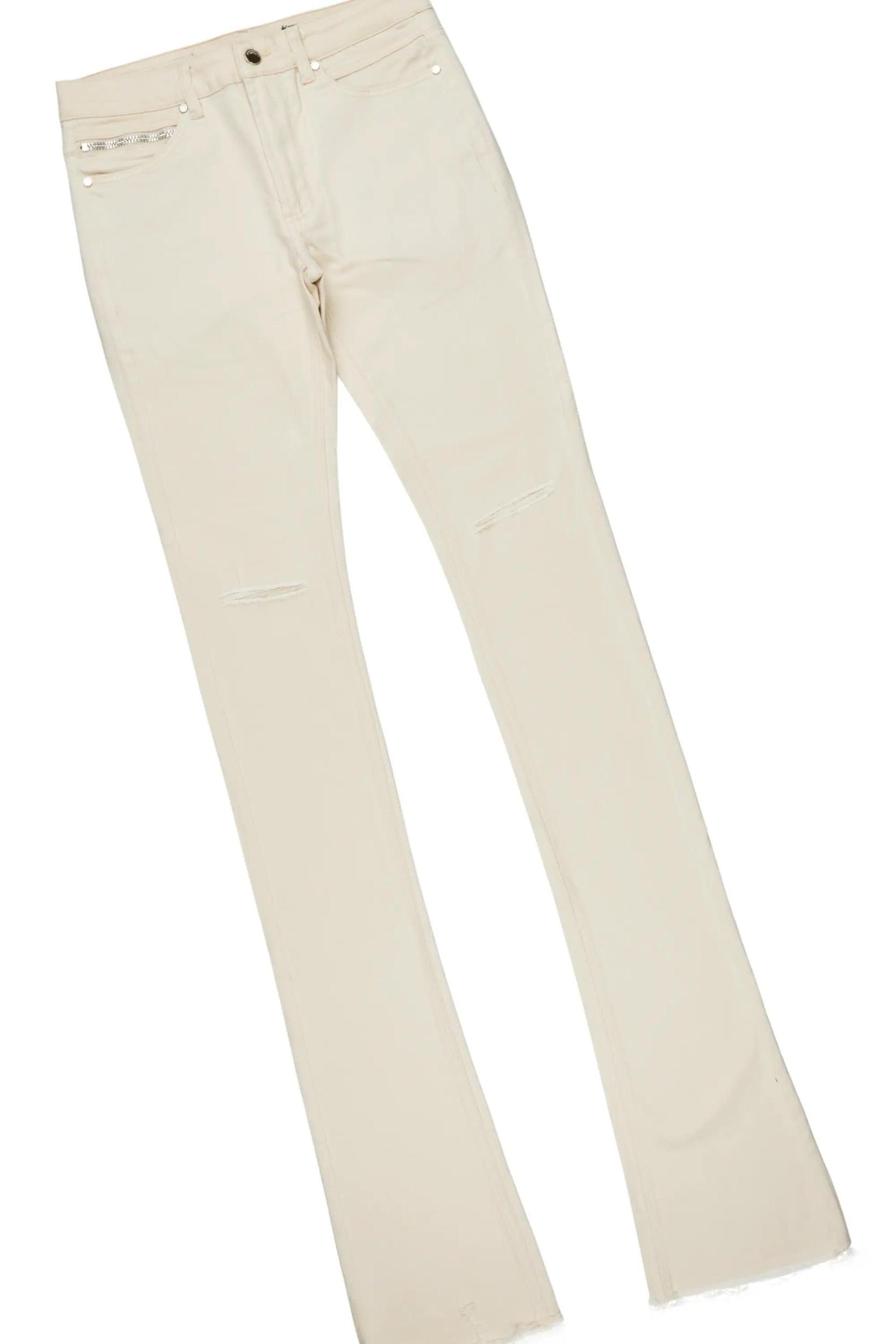 Wizzurd Red T-Shirt & Josiah Beige Super Stacked Flare Jean Bundle Male Product Image